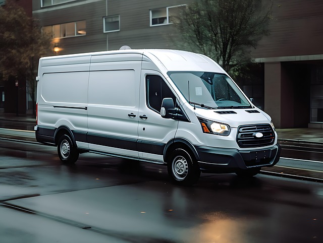 Une camionnette pour le déplacement en Bretagne